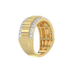MEN'S BAND 1.00CT ROUND DIAMOND 14K YELLOW GOLD - Image 3
