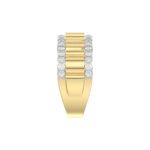 MEN'S BAND 1.00CT ROUND DIAMOND 14K YELLOW GOLD - Image 4