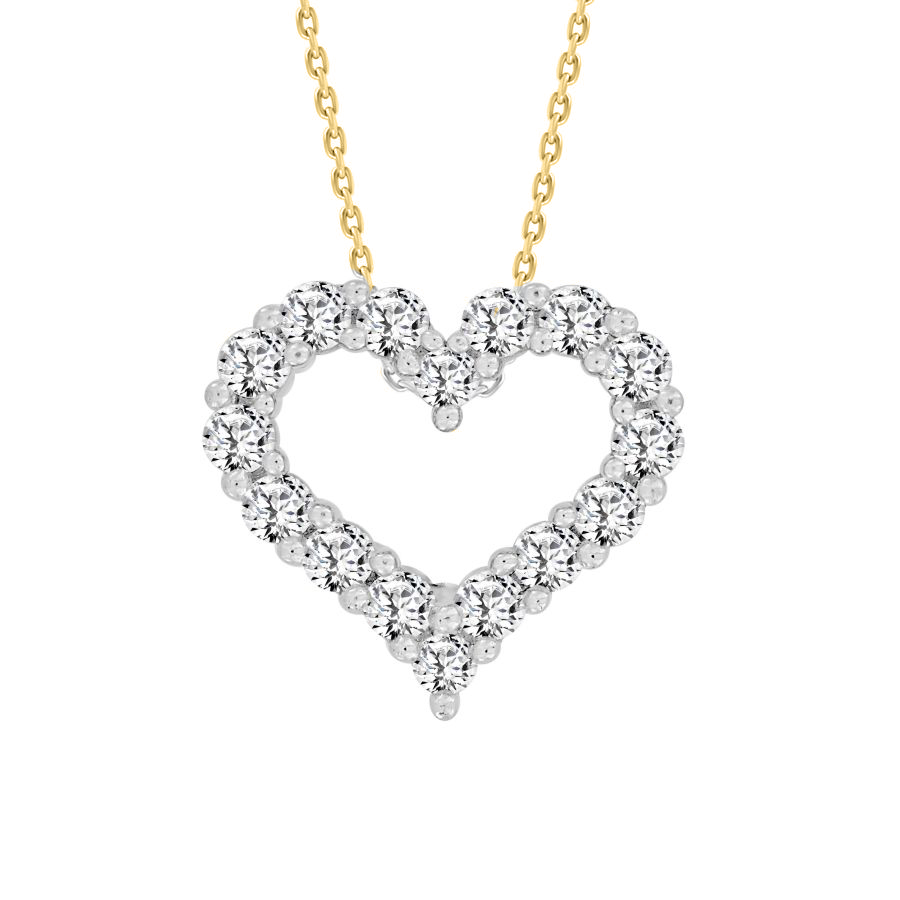 LADIES PENDANT 0.25CT ROUND DIAMOND 14K YELLOW GOLD - Image 1