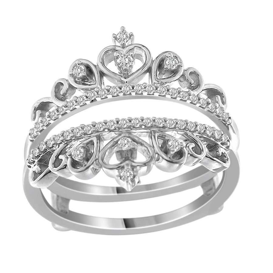 LADIES RING 0.25CT ROUND DIAMOND 14K WHITE GOLD (SI QUALITY) - Image 1