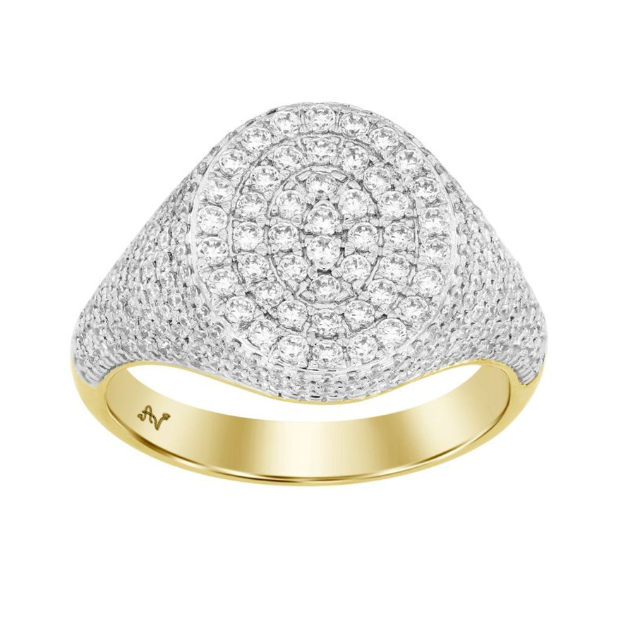 LADIES RING 1.00CT ROUND DIAMOND 10K YELLOW GOLD - Image 1