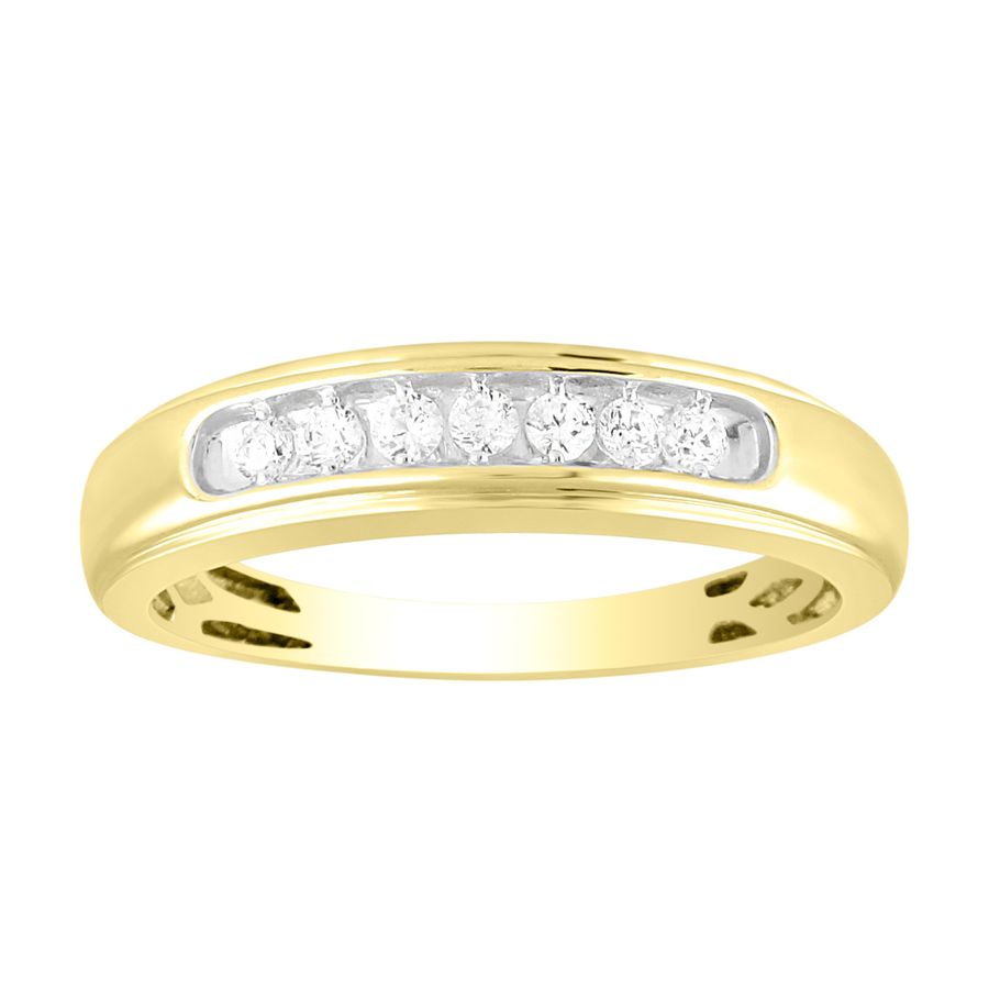 MEN'S BAND 0.25CT ROUND DIAMOND 14K WHITE GOLD (SI QUALITY) - Image 1