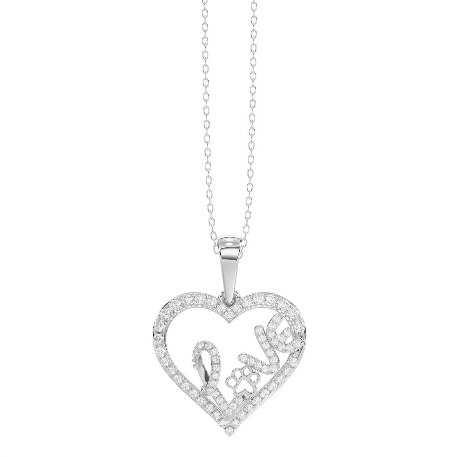 LADIES PENDANT WITH CHAIN 0.20CT ROUND DIAMOND 14K YELLOW GOLD - Image 1