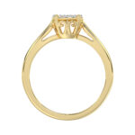 10K Yellow Gold Diamond Cluster Ring For Women 0.25Ct Round Diamond Fashion Ring - Image 2