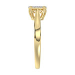 10K Yellow Gold Diamond Cluster Ring For Women 0.25Ct Round Diamond Fashion Ring - Image 3