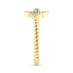 LADIES RING 0.15CT ROUND DIAMOND 10K YELLOW GOLD - Image 3