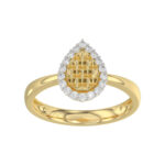LADIES RING 0.20CT ROUND DIAMOND 10K YELLOW GOLD