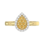 LADIES RING 0.20CT ROUND DIAMOND 10K YELLOW GOLD - Image 5