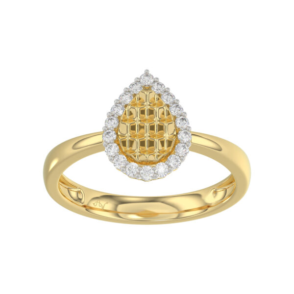 LADIES RING 0.20CT ROUND DIAMOND 10K YELLOW GOLD