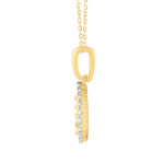 LADIES PENDANT WITH CHAIN 0.20CT ROUND DIAMOND 10K YELLOW GOLD - Image 2