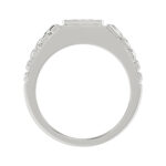 �Elegant Men�S Fashion Ring 0.10Ct Round Diamond Sterling Silver White Luxury Statement Jewelry For Men - Image 3