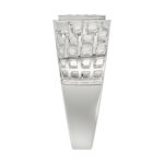 �Elegant Men�S Fashion Ring 0.10Ct Round Diamond Sterling Silver White Luxury Statement Jewelry For Men - Image 4