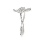 Ladies Elysian Heart Ring 0.15Ct Round Diamond Sterling Silver White � Romantic Fine Jewelry For Women - Image 3