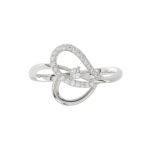 Ladies Elysian Heart Ring 0.15Ct Round Diamond Sterling Silver White � Romantic Fine Jewelry For Women - Image 5