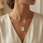 Elegant Ladies 0.20Ct Round Diamond �N Alphabet Fashion Pendant With Chain � 10K Yellow Gold - Image 3