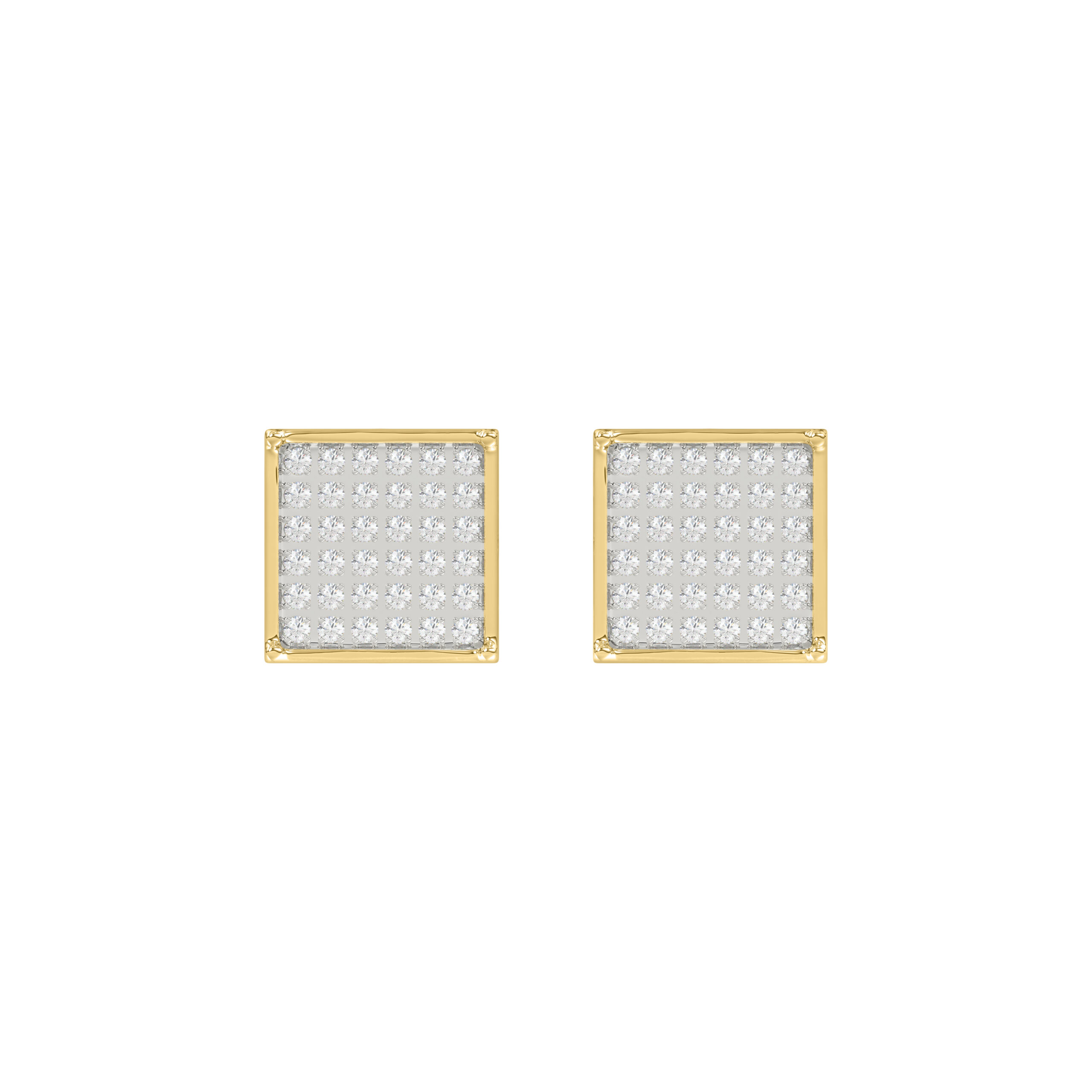 10K Yellow Gold 0.25Ct Round Diamond 4 Prong Yuva Earrings Elegant Fashion Earrings Jewelry - Image 1