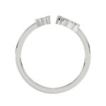 Sterling Silver Diamond Fashion Ring For Women 0.10 Ct Round Cut Elegant Ladies Ring - Image 2