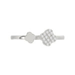 Sterling Silver Diamond Fashion Ring For Women 0.10 Ct Round Cut Elegant Ladies Ring - Image 5