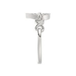 Ladies Sterling Silver 0.05Ct Round Diamond Heart Design Fashion Ring Stylish Ladies Jewelry Ring - Image 4