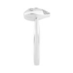 Sterling Silver Ladies Fashion Ring With 0.10Ct Round Diamond Heart Design - Image 3