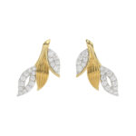 Luxury Ladies 10K Yellow Gold Fashion Earrings 0.25Ct Round Diamond