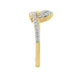 Classic Ladies 10K Yellow Gold Diamond Fashion Ring  0.20Ct Round Diamond - Image 3
