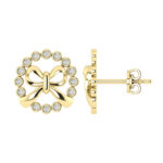 LADIES PENDANT WITH CHAIN 0.13CT ROUND DIAMOND 10K YELLOW GOLD - Image 2