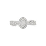 Adies 0.25Ct Round Diamond Sterling Silver White Promise Ring � Halo Oval Design With Split Shank, Elegant Women�S Jewelry - Image 5