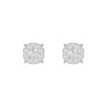 LADIES EARRINGS 0.25CT ROUND DIAMOND 14K WHITE GOLD (SI QUALITY)