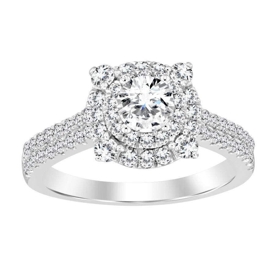 LADIES RING 1.25CT ROUND DIAMOND 14K WHITE GOLD (SI QUALITY) - Image 1