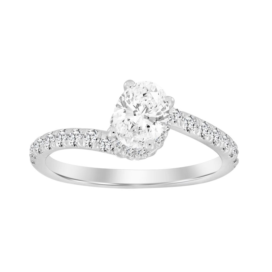 LADIES RING 1.25CT ROUND DIAMOND 14K WHITE GOLD (SI QUALITY) - Image 1