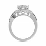 LADIES RING 1.00CT ROUND DIAMOND 10K WHITE GOLD - Image 2