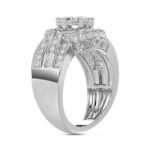 LADIES RING 1.00CT ROUND DIAMOND 10K WHITE GOLD - Image 4