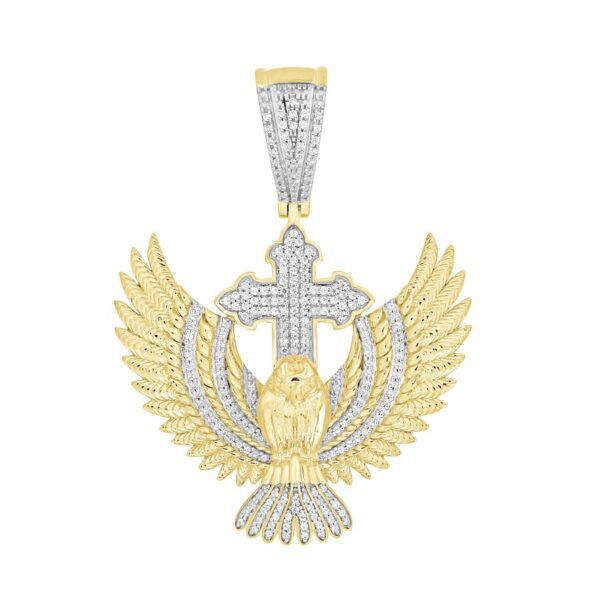 MEN'S CHARM 0.50CT ROUND DIAMOND 10K YELLOW GOLD