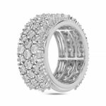 MEN'S BAND 2.00CT ROUND DIAMOND 10K WHITE GOLD - Image 4