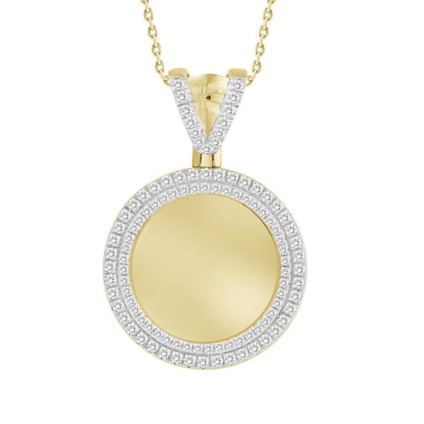 MEN'S CHARM 1.00CT ROUND DIAMOND 10K YELLOW GOLD