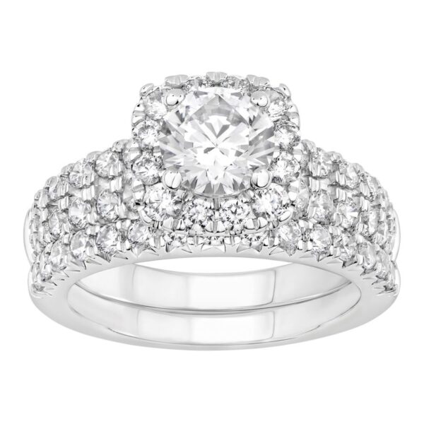 LADIES BRIDAL SET 2.35CT ROUND DIAMOND 14K YELLOW GOLD (SI QUALITY) (CENTER STONE 1.00CT ROUND DIAMOND)