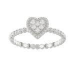 LADIES RING 0.10CT ROUND DIAMOND 14K WHITE GOLD