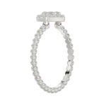 LADIES RING 0.10CT ROUND DIAMOND 14K WHITE GOLD - Image 2