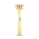 LADIES RING 0.25CT ROUND/BAGUETTE DIAMOND 14K YELLOW GOLD - Image 3