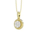 LADIES PENDANT WITH CHAIN 0.10CT ROUND DIAMOND 14K YELLOW GOLD - Image 3