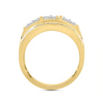 MEN'S RING 1.00CT ROUND DIAMOND 10K YELLOW GOLD - Image 2