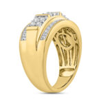 MEN'S RING 1.00CT ROUND DIAMOND 10K YELLOW GOLD - Image 3