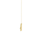 LADIES NECKLACE 0.33CT ROUND DIAMOND 14K YELLOW GOLD - Image 2