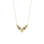LADIES NECKLACE 0.33CT ROUND DIAMOND 14K YELLOW GOLD - Image 3