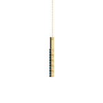 LADIES PENDANT 0.25CT ROUND/ROUND BLUE/DARK BROWN DIAMOND 14K YELLOW GOLD - Image 3