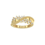 LADIES RING 0.50CT ROUND DIAMOND 14K YELLOW GOLD