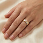 LADIES RING 0.50CT ROUND DIAMOND 14K YELLOW GOLD - Image 6