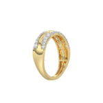 LADIES RING 0.50CT ROUND DIAMOND 14K YELLOW GOLD - Image 3