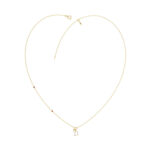 LADIES NECKLACE 0.10CT ROUND DIAMOND 10K YELLOW GOLD